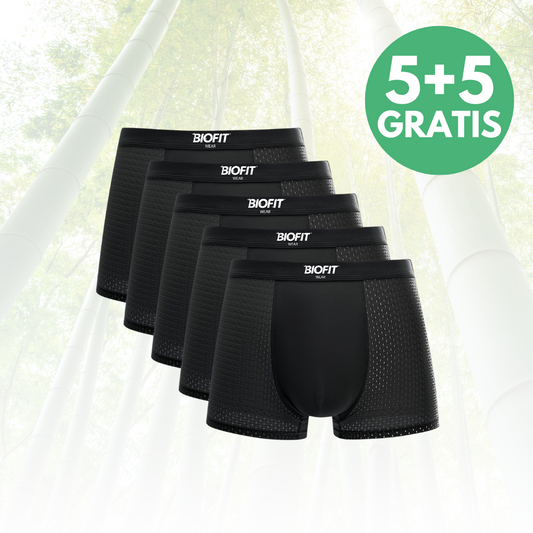 BioFit® Bambus-Boxershorts 5-Pack Schwarz
