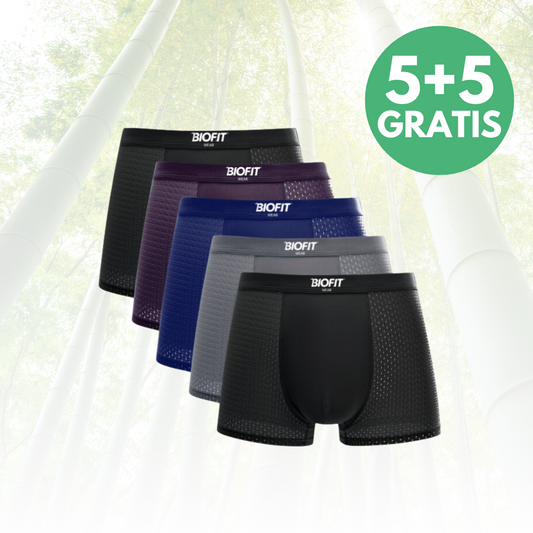 BioFit® Bambus-Boxershorts 5-Pack Mehrfarbig